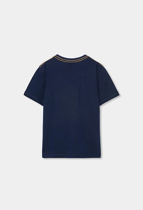 Maglietta bambino in cotone blu navy