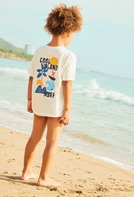 Camiseta criança algodão cor branca