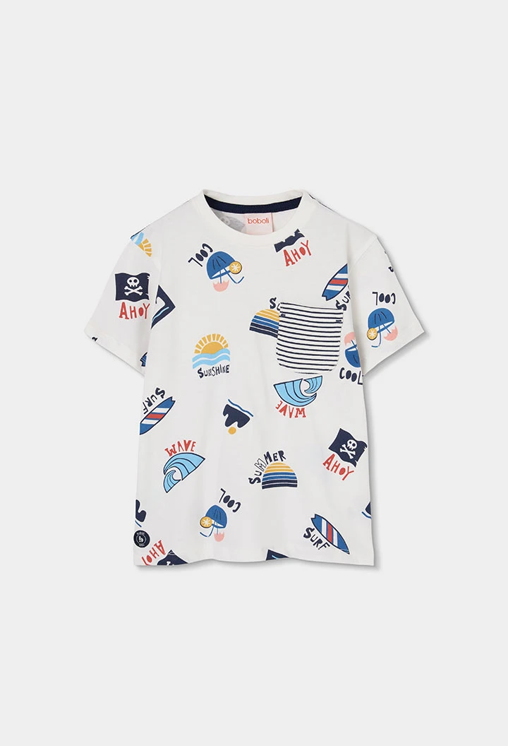T-shirt enfant en coton imprimé
