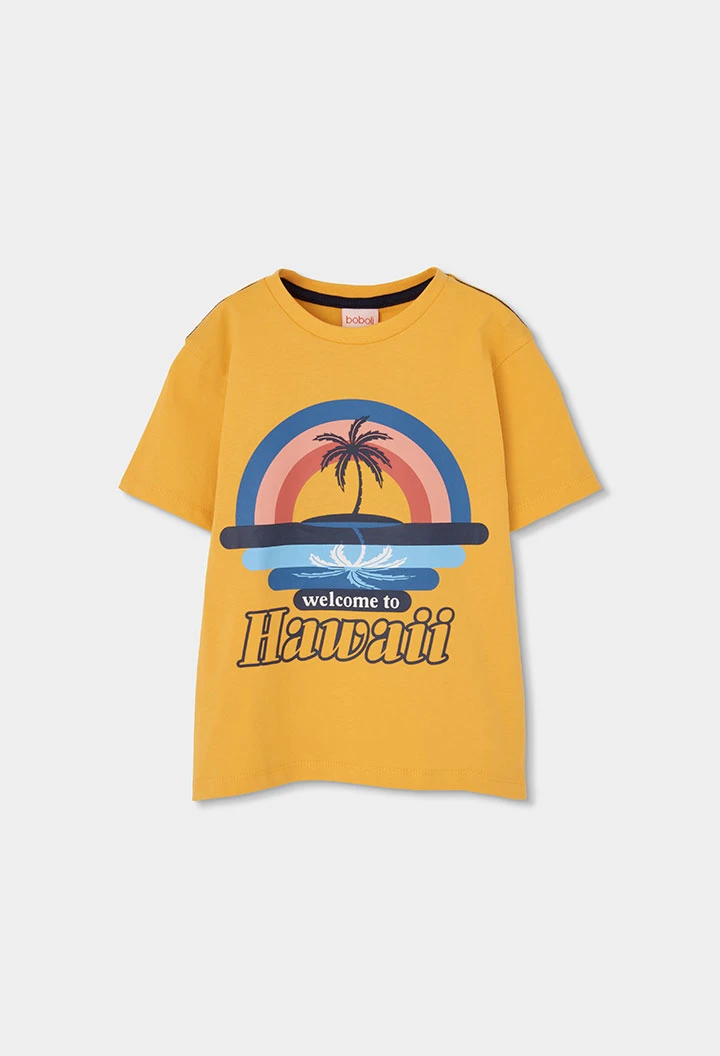 Conjunto niño algodón amarillo