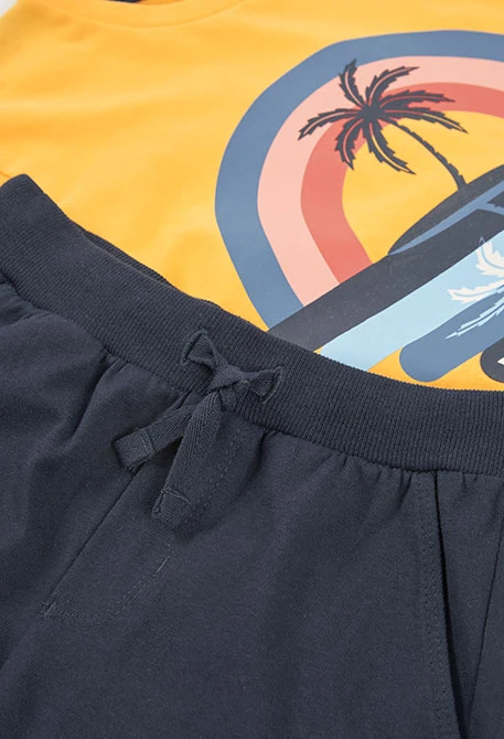 Baumwollset für Jungen in Gelb