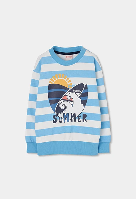 Conjunto sudadera y pantalón niño punto azul