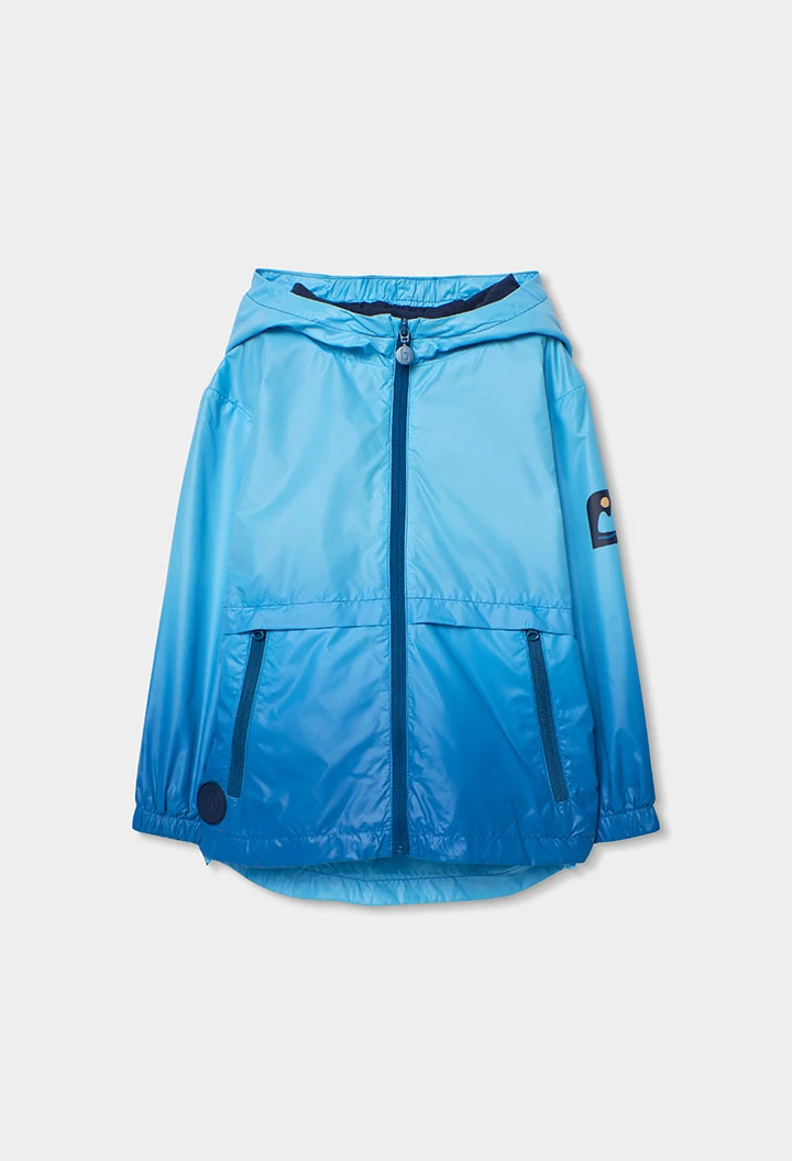 Parka menino tecido técnico azul