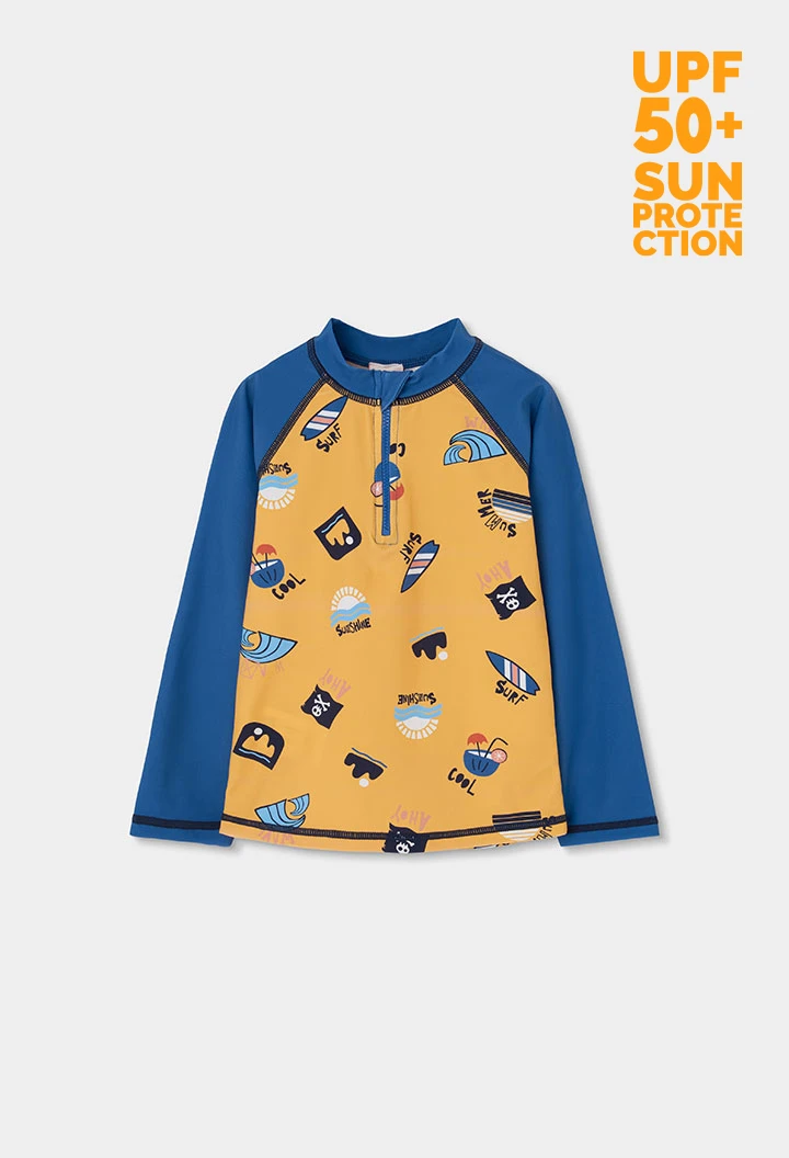 T-shirt enfant protection solaire imprimée UPF50+