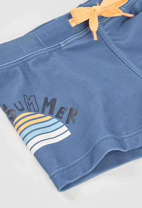 Bañador niño azul marino estampado UPF50+