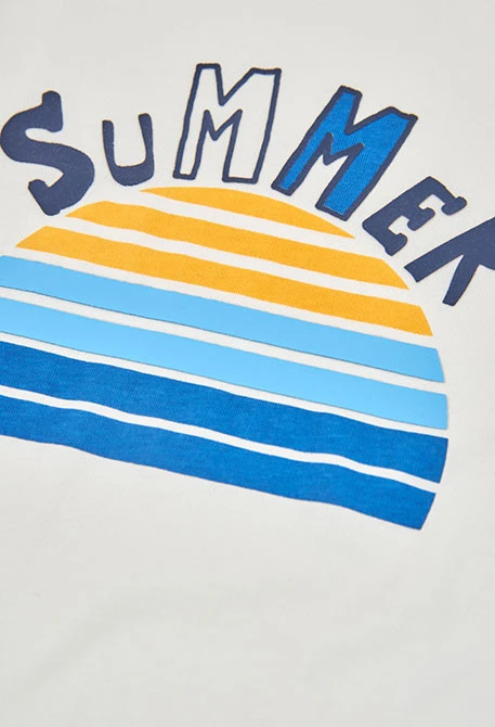 Ärmelloses Baumwollshirt für Kinder in Weiß