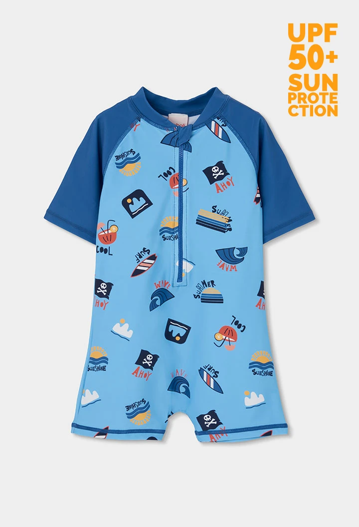 Conjunto niño protección solar estampado UPF50+