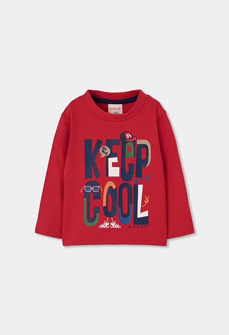 Samarreta de punt nen granat estampat Keep Cool