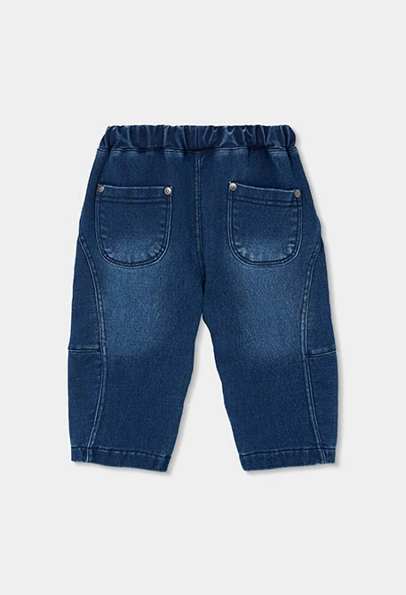 Pantalon denim garçon bleu avec cordon