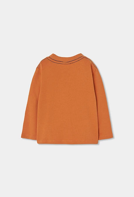 T-shirt en maille garçon orange imprimé Game On