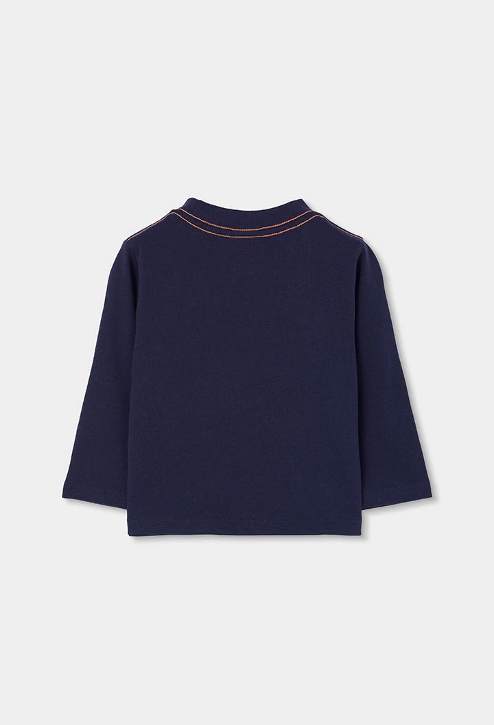 T-shirt en maille garçon bleu marine imprimé gaming