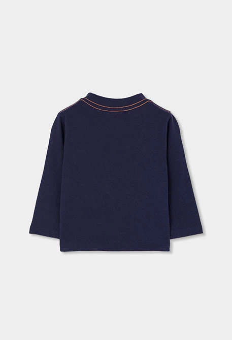 T-shirt en maille garçon bleu marine imprimé gaming