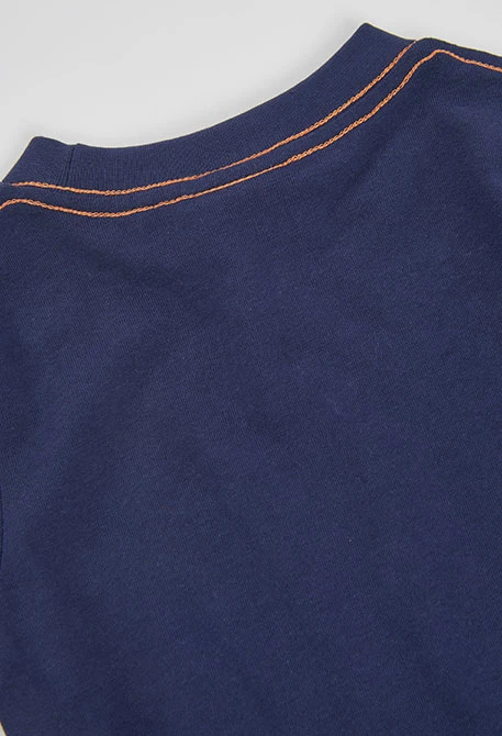T-shirt en maille garçon bleu marine imprimé gaming