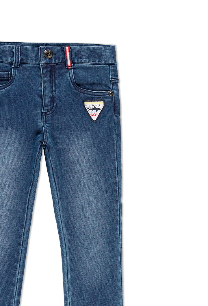 Jeans maille élastique pour garçon