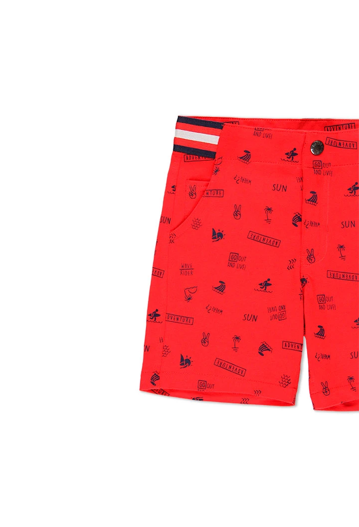 Bermuda tricot imprimée pour garçon