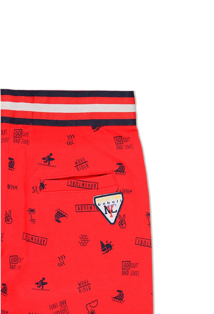 Bermuda tricot imprimée pour garçon