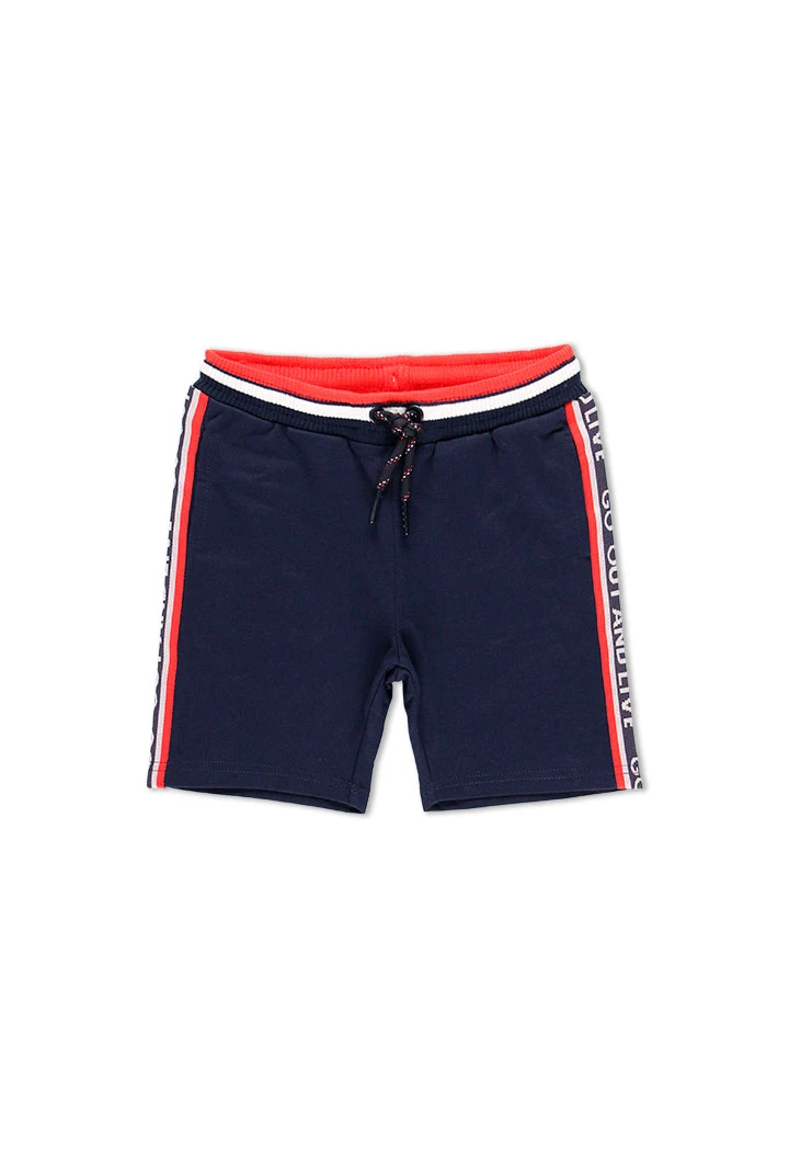Bermuda en molleton avec bandes pour garçon