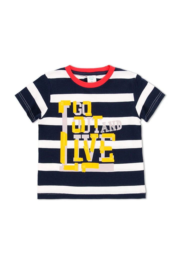 T-Shirt tricot à rayures pour garçon