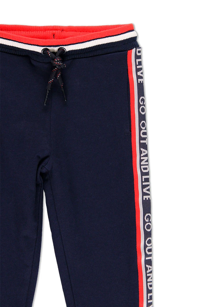 Pantalon en molleton avec bandes pour garçon