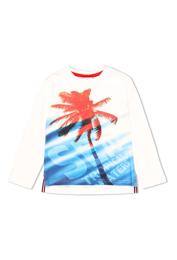 T-Shirt tricot "palmiers" pour garçon