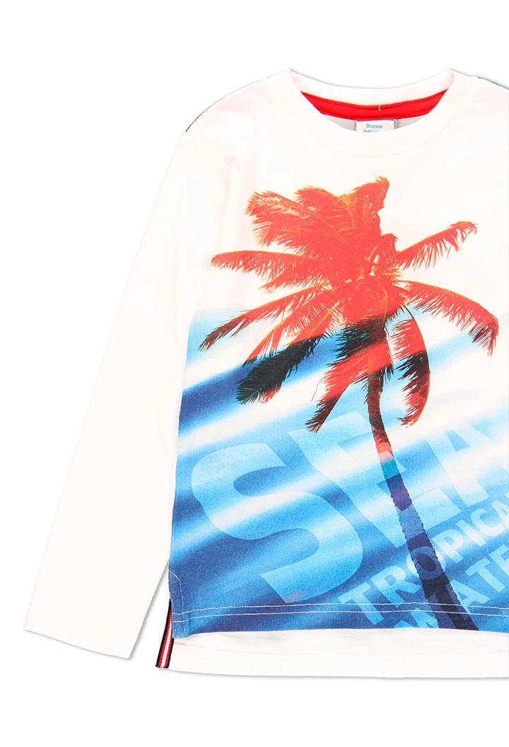 T-Shirt tricot "palmiers" pour garçon