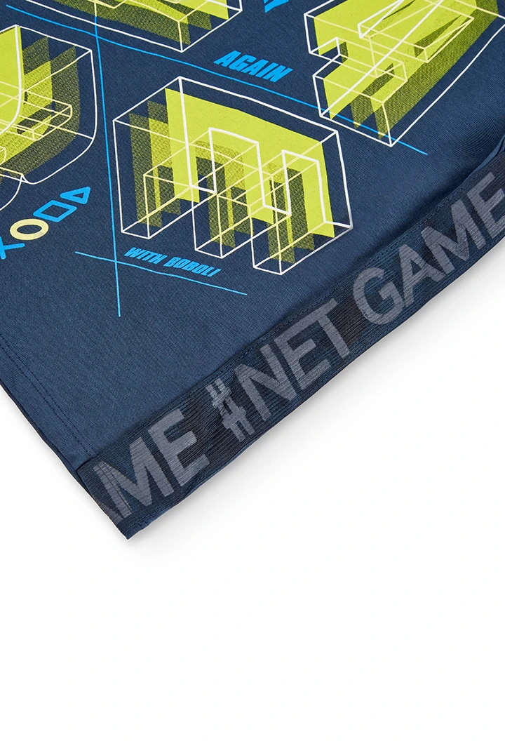 Camiseta punto "net game" de niño