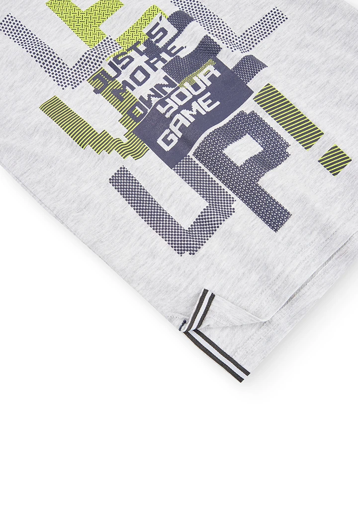 Camiseta punto manga corta "level" de niño