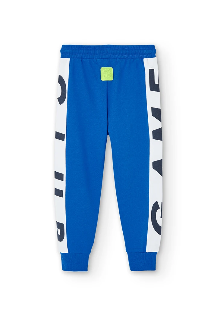 Fleece trousers with stripes for boy