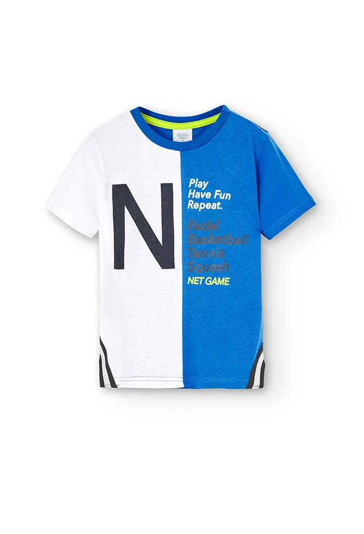Knit t-Shirt bicolour for boy