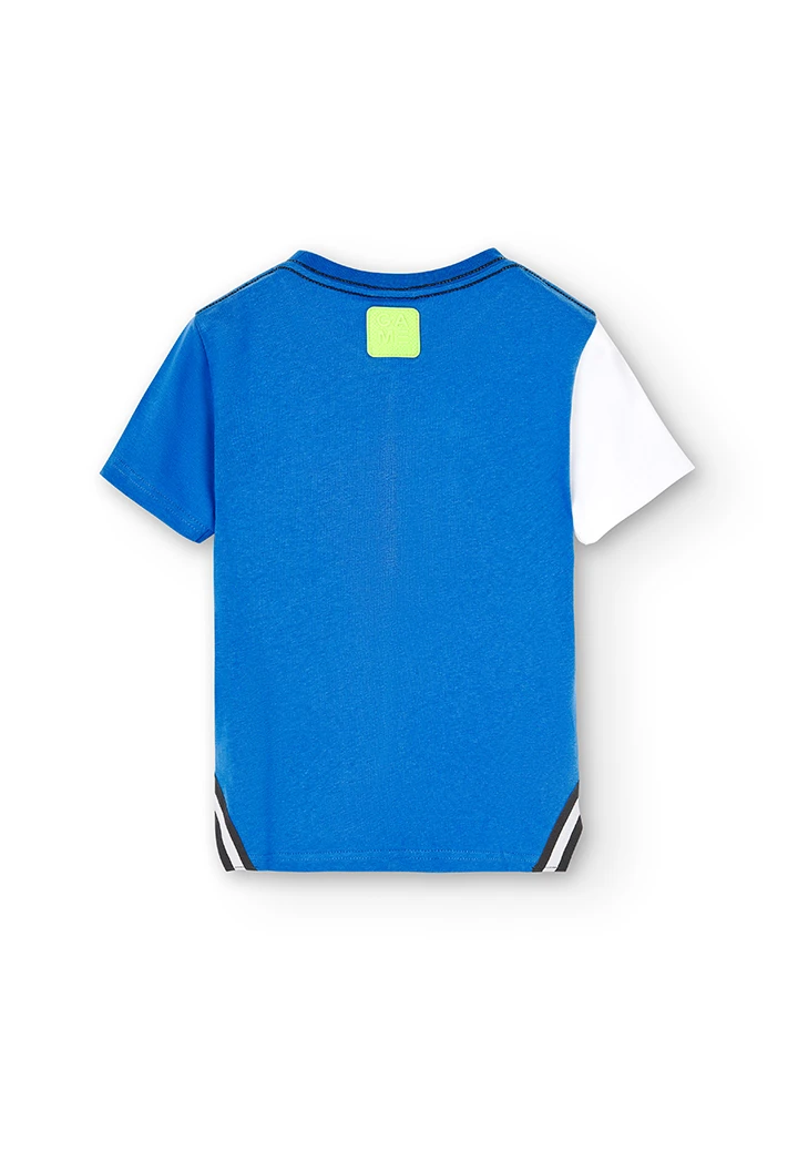 T-Shirt gestrickt zweifarbig für junge