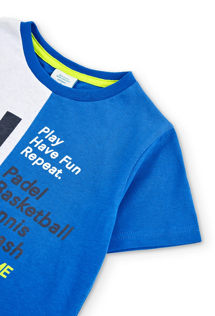 Knit t-Shirt bicolour for boy