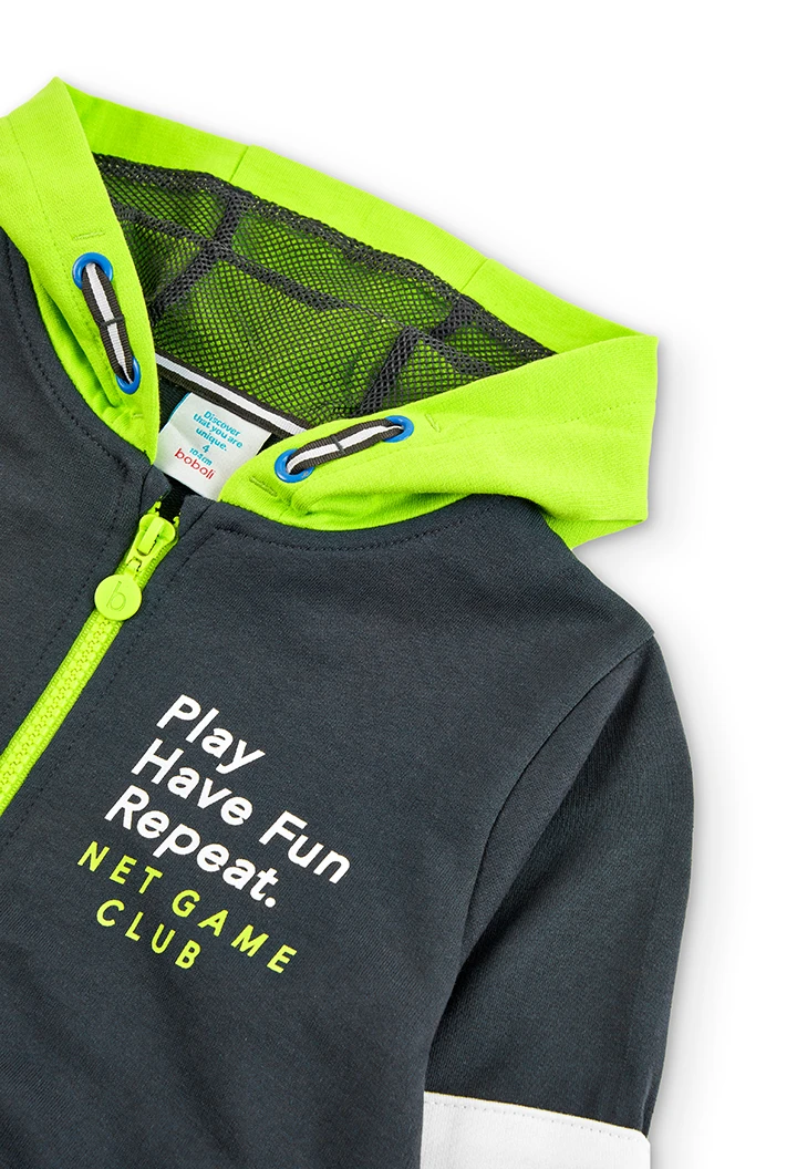 Jacke plüsch mit kapuze für junge