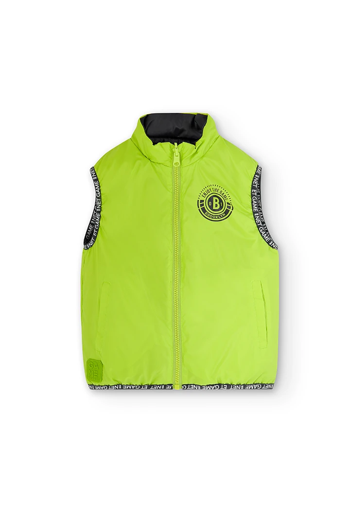 Technical fabric vest for boy