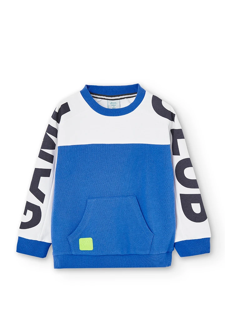 Sweat-Shirt plüsch mit tasche für junge