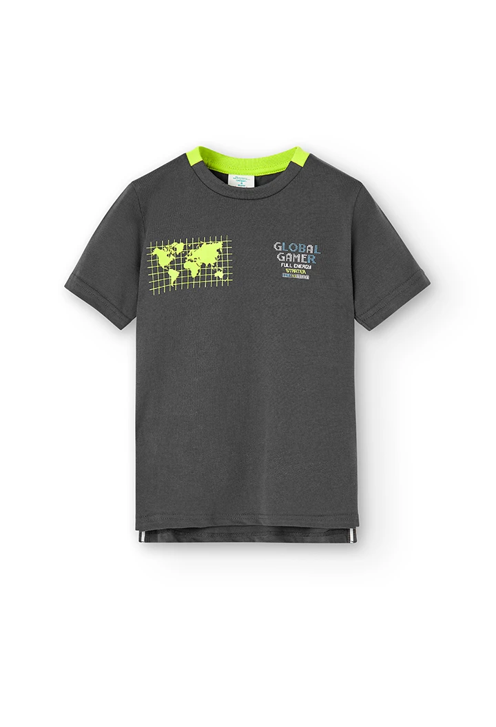 Camiseta punto de "Global gamer" niño