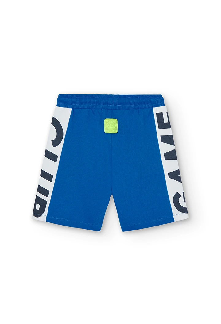 Bermudas felpa con bandas de niño