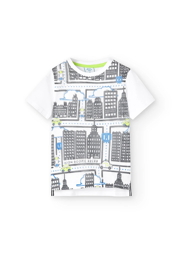 Camiseta malha estampado para menino
