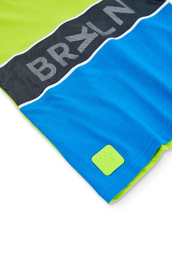 T-Shirt tricot avec bandes pour garçon