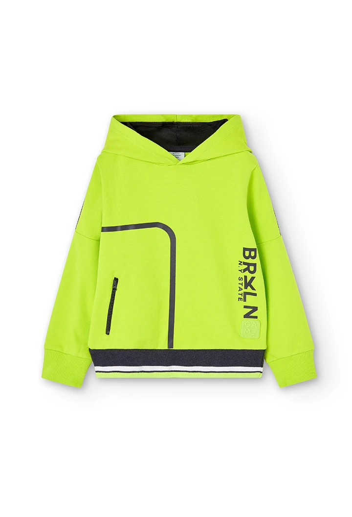 Sweatshirt felpa com capuz para menino