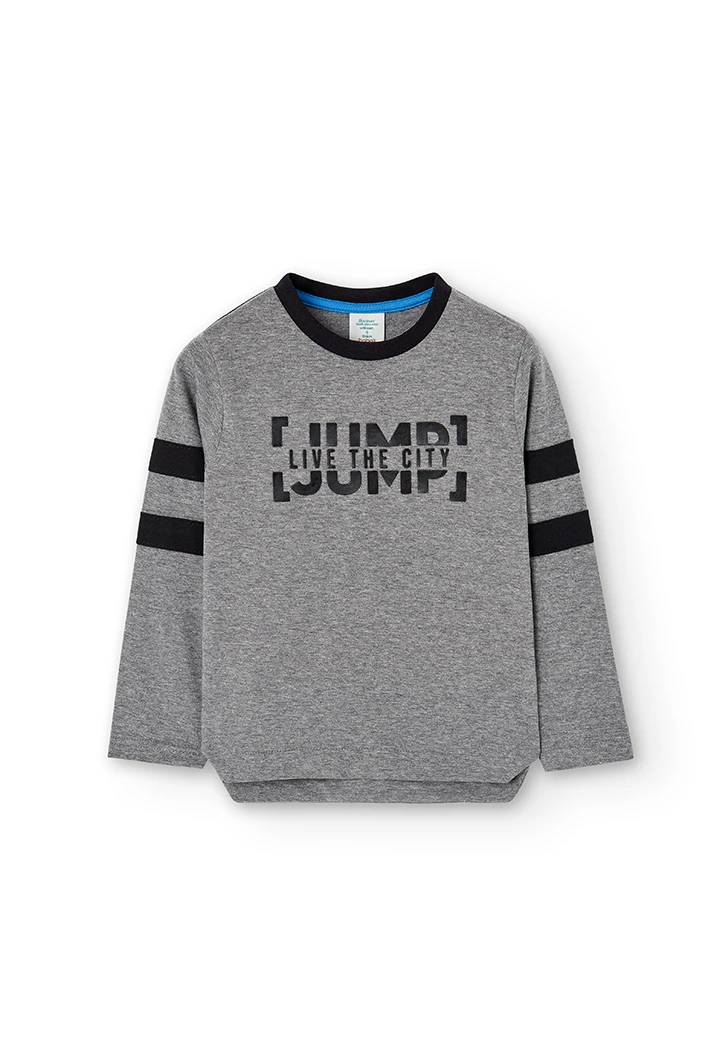 Knit t-Shirt with stripes for boy