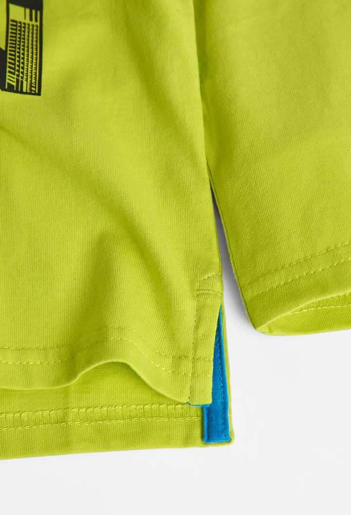 Camiseta punto de niño color pistacho