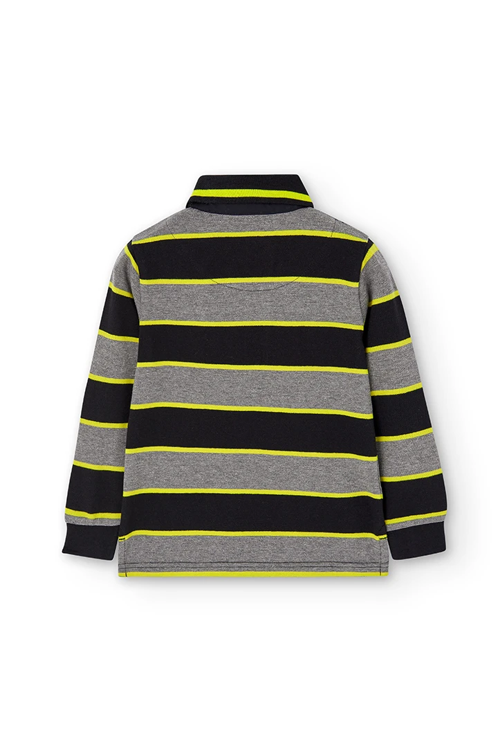 Knit polo striped for boy