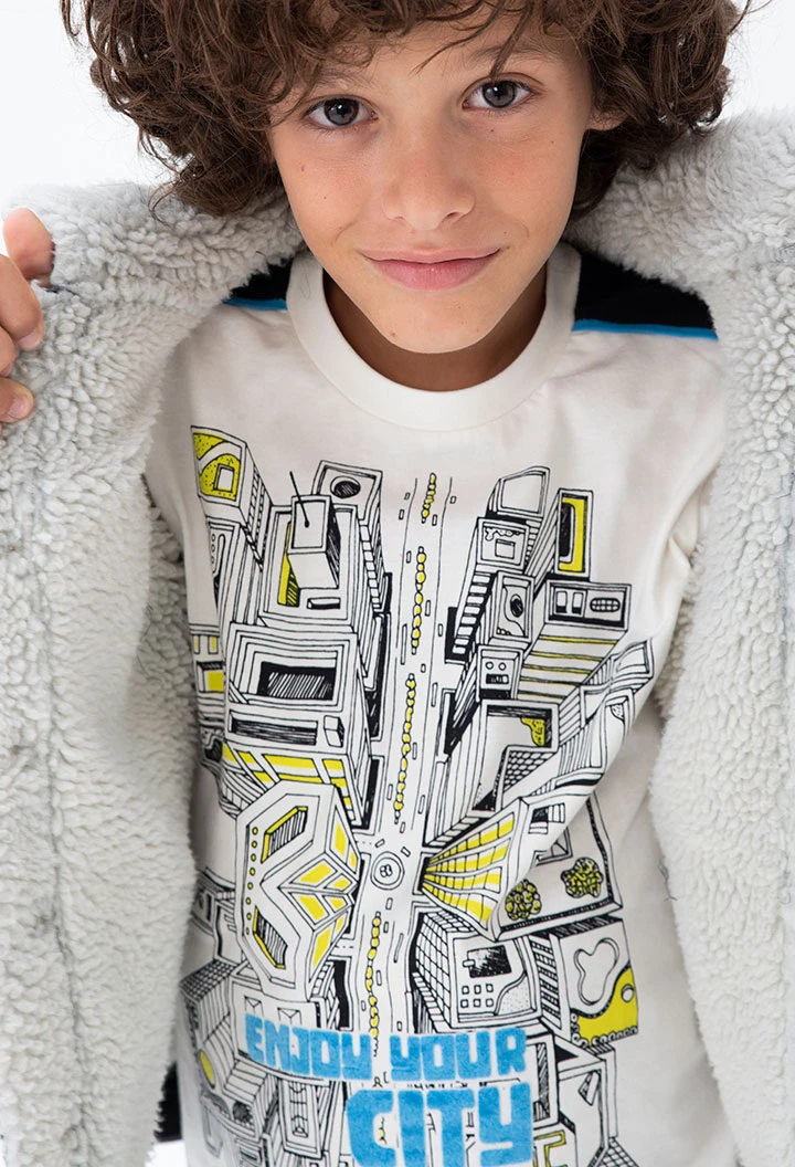 T-Shirt tricot bicolour pour garçon
