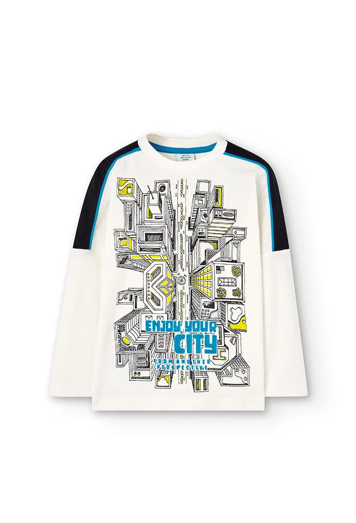 T-Shirt tricot bicolour pour garçon