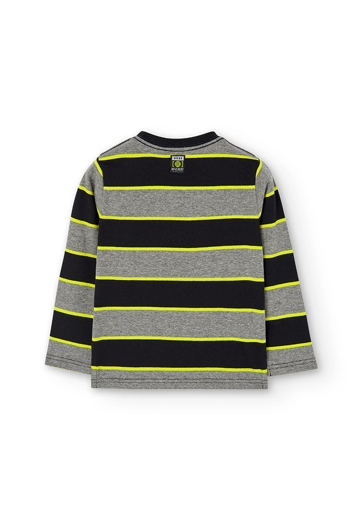T-Shirt tricot à rayures pour garçon
