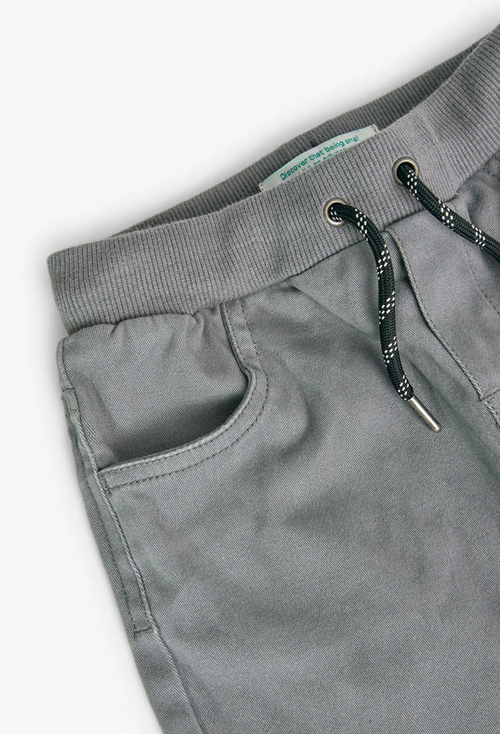 Pantalon en toile stretch pour garçon -BCI