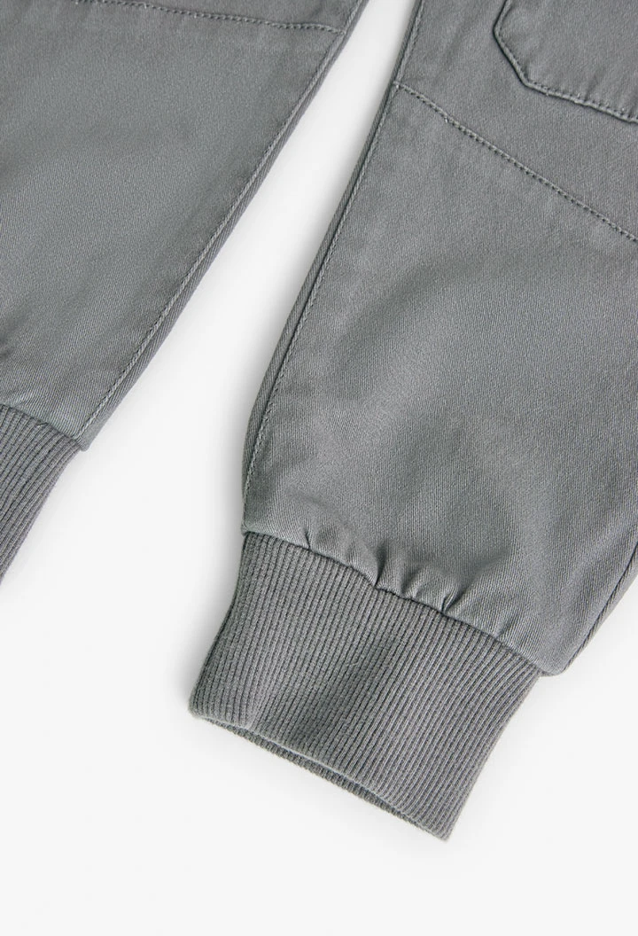 Stretch twill trousers for boy -BCI