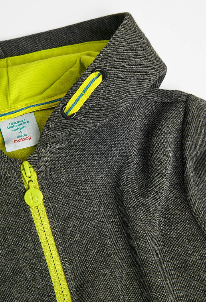 Chaqueta punto fantasía de niño gris vigoré