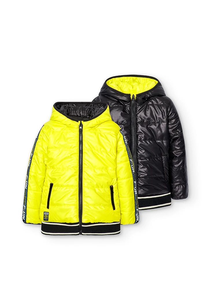 Parka réversible en toile technique pour garçon
