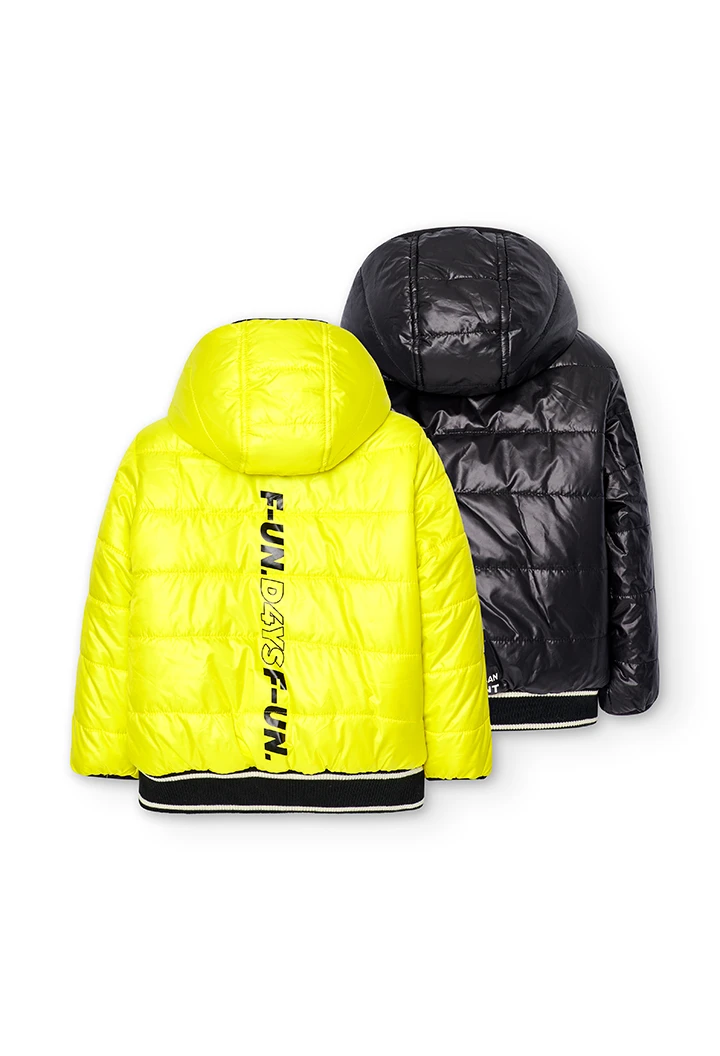 Parka réversible en toile technique pour garçon
